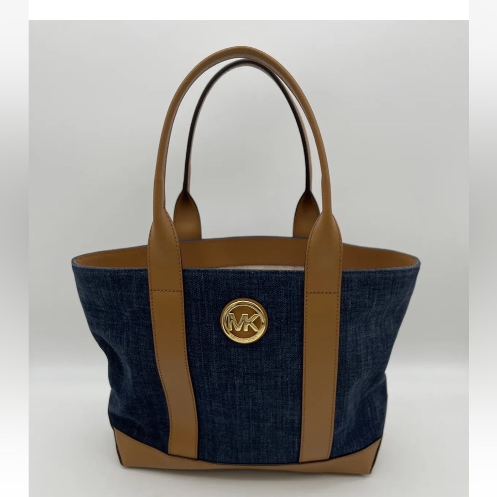 EUC MICHAEL Michael Kors Dark Denim Medium Tote Handbag